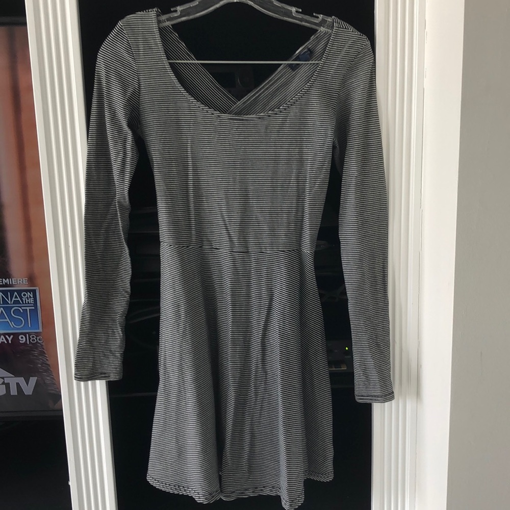 American Eagle Cross Back Striped Dress